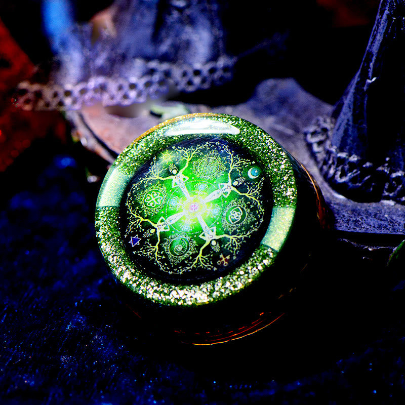 Olivenorma Star Moon Sun Four Elements Reiki Pendant Orgone Necklace