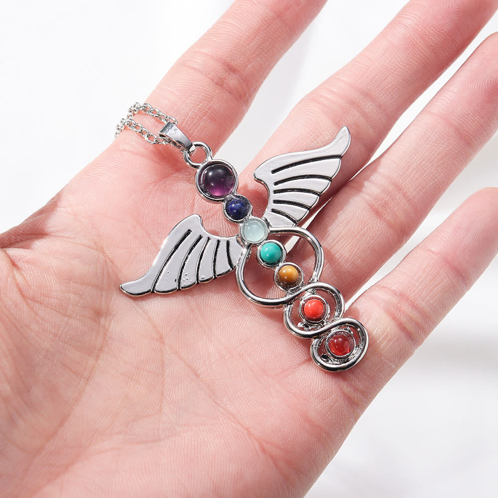 Olivenorma Wing 7 Chakra Healing Necklace