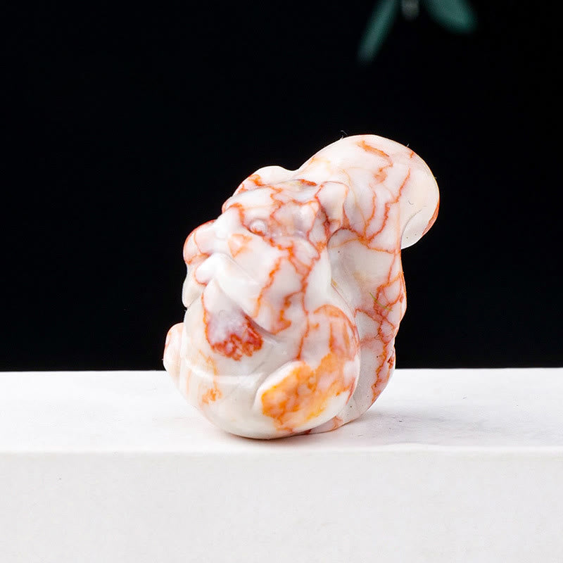 Olivenorma Natural Crystal Squirrel Carving Ornament Gemstone Decoration - Rhodochrosite - image 13