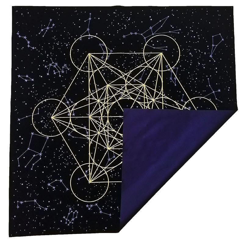 Olivenorma Metatrone's Cub Crystal Grid Tablecloth Tapestry