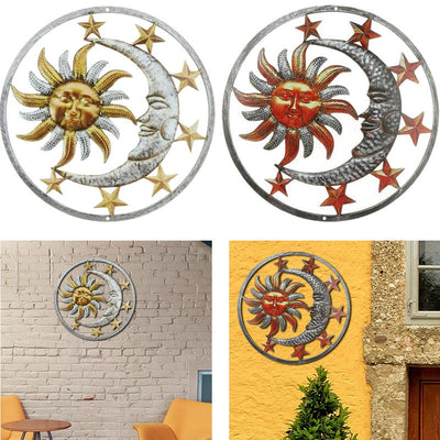 Olivenorma Sun And Moon Metal Wall Decor