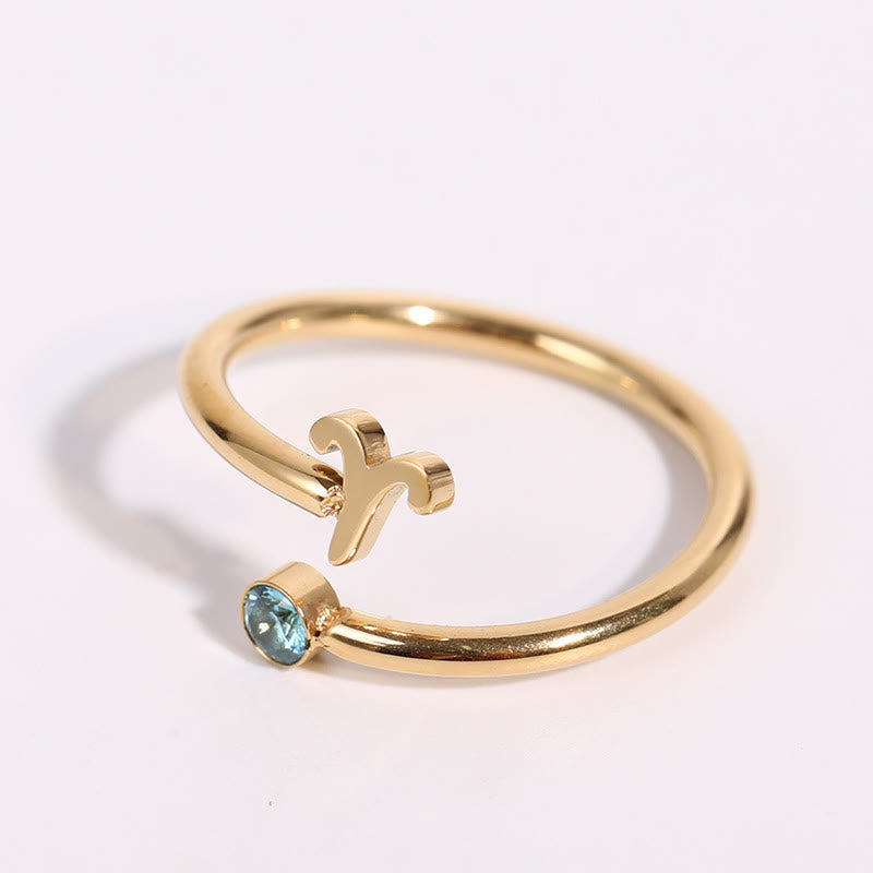 Olivenorma Zodiac Birthstone Ring