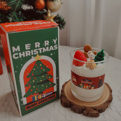 Olivenorma Christmas Santa Claus Snowman Elk Cup Candle