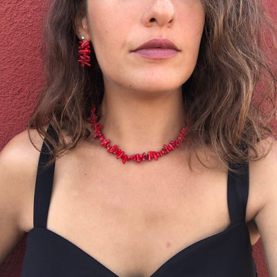 Olivenorma Irregular Shaped Polished Crystal Stone Necklace - image 16