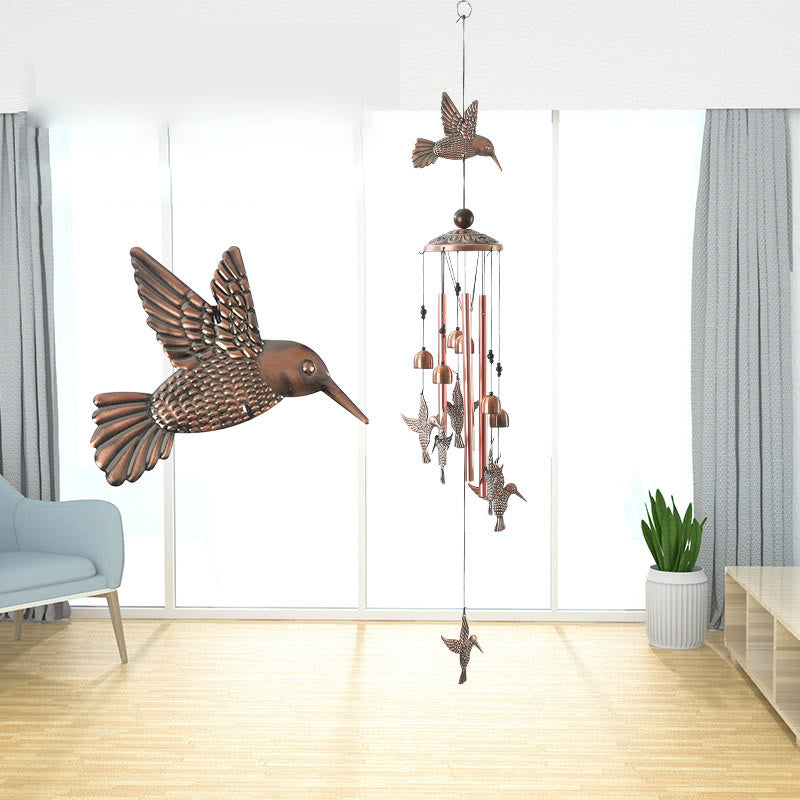 Olivenorma Metal Butterfly Owl Animal Iron Art Hanging Wind Chime