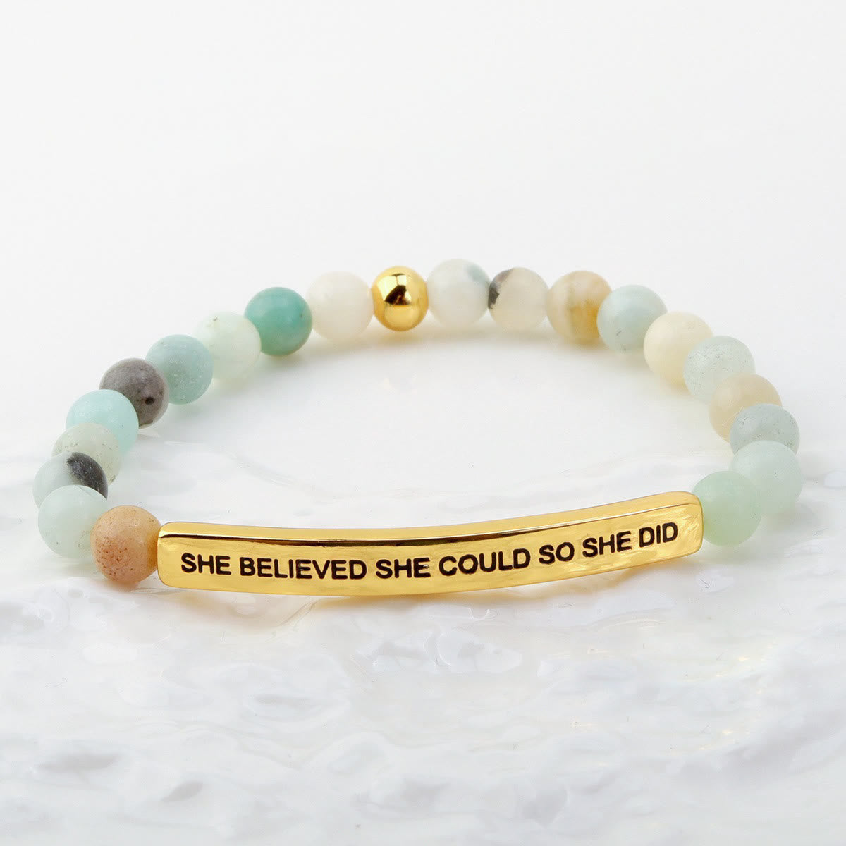 Olivenorma SHE BELIEVED SHE COULD SO SHE DID Engraving Bracelet