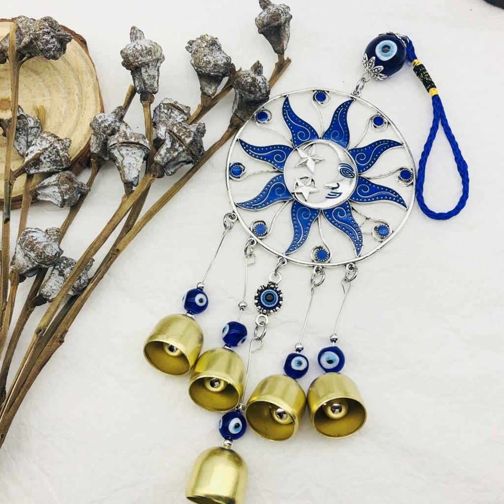 Olivenorma Evil Eye Sun Moon Wind Chime Ornament