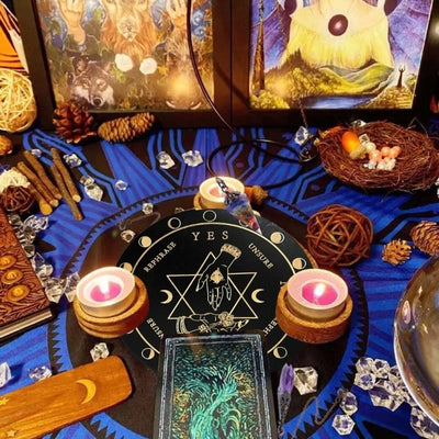 Olivenorma The Wooden Divination Pendulum Game Tarot Card