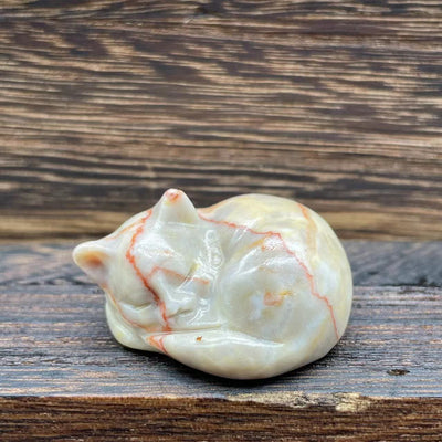 Olivenorma 4cm Natural Crystal Nap Cat Gemstone Decoration - Rhodochrosite - image 34