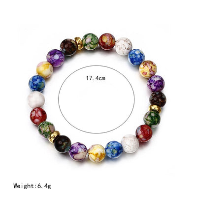 Colorful Agate Stone Seven Chakra Yoga Bracelet - image 2