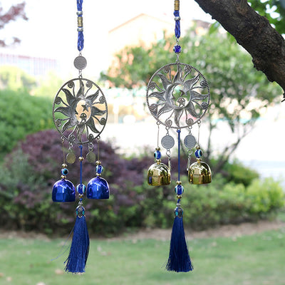 Olivenorma Retro Sun Evil Eye Protection Wind Chime