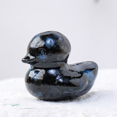Olivenorma 1.2Inch Quartz Crystal Duck Carving Gemstone Decoration - Blue Spectrolite - image 26