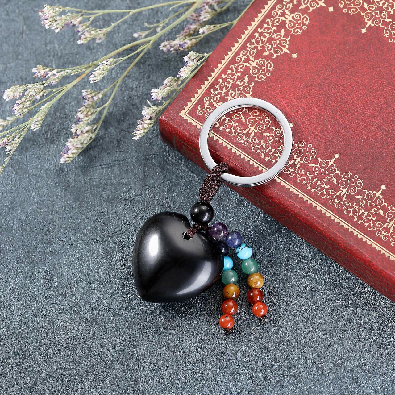 Olivenorma Natural Crystal Heart Keychain - image 16