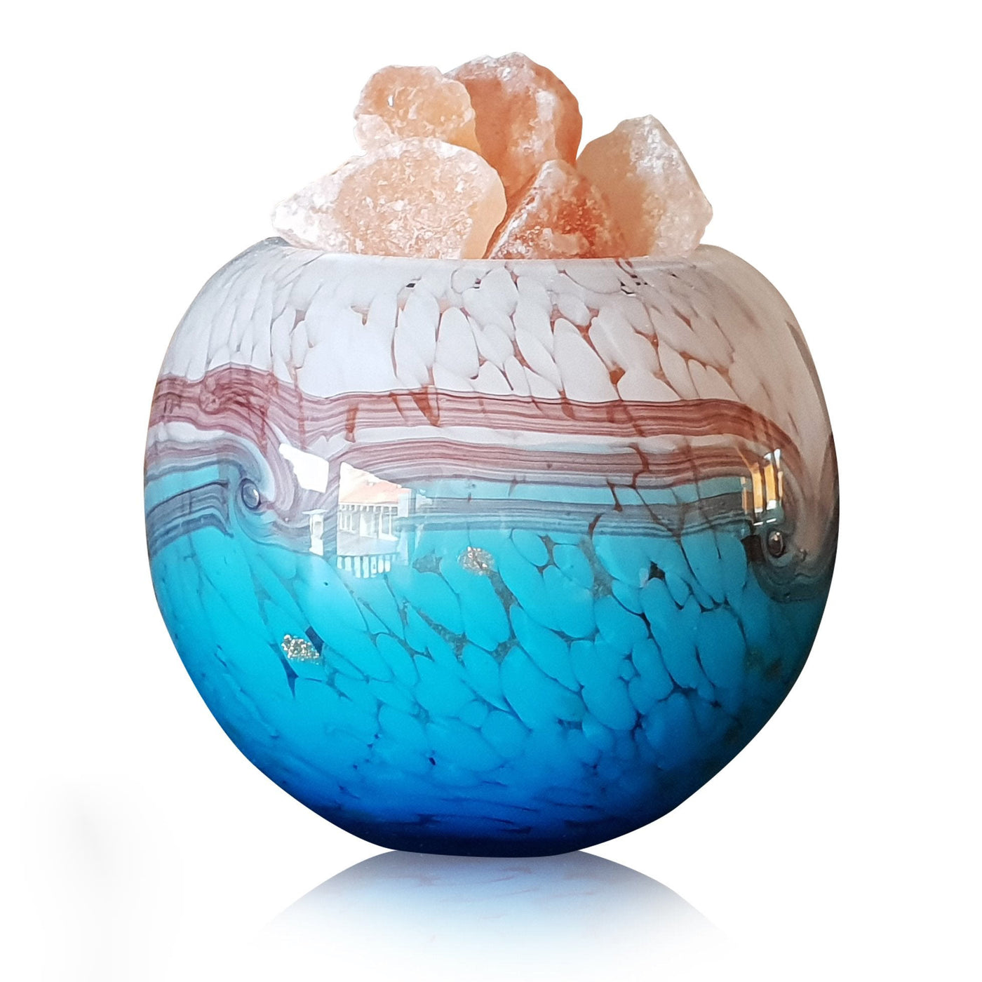 Olivenorma Blown Glass Himalayan Salt Lamp