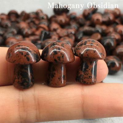 Olivenorma Natural Crystal Mini Mushroom Decoration  - Mahogany Obsidian - image 8