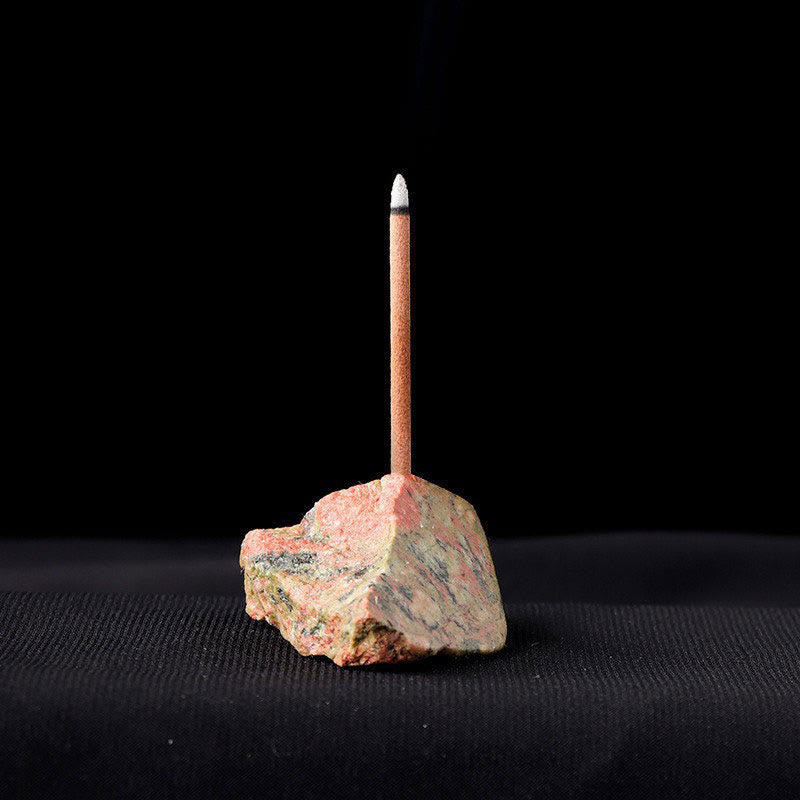 Olivenorma Crystal Raw Stone Incense Stick Holder Gemstone Decoration