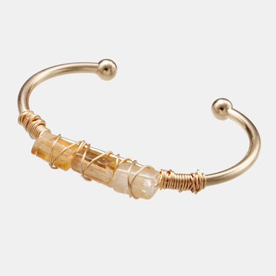 Olivenorma Delicate Citrine Golden Wire Gemstone Bracelet