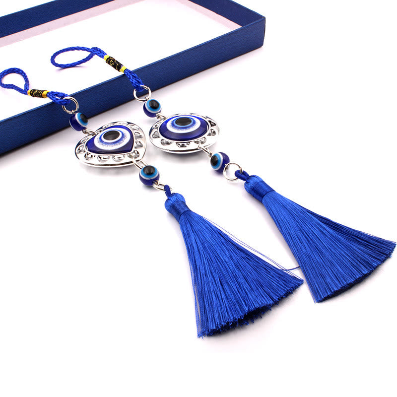 Olivenorma Blue Evil Eye Tassel Car Ornament