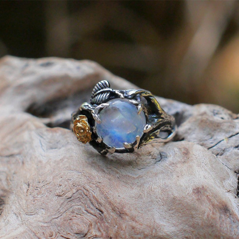 Olivenorma Moonstone Rose Orgone Ring