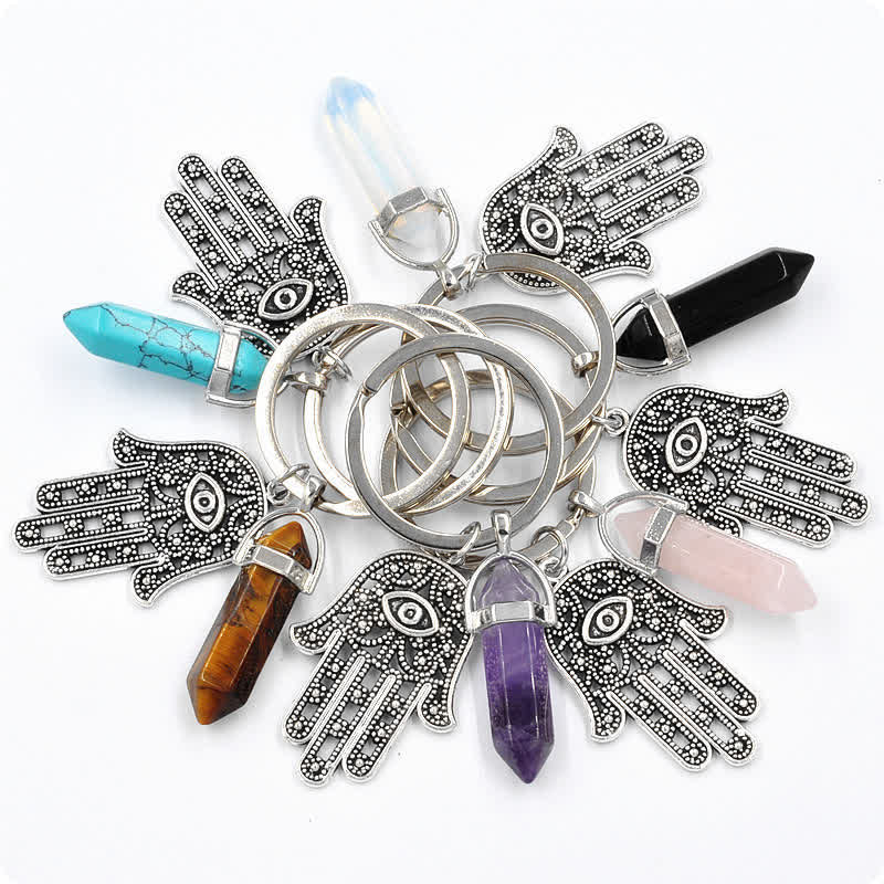 Olivenorma Inspiring Hamsa Hand Crystal Keychain - image 37