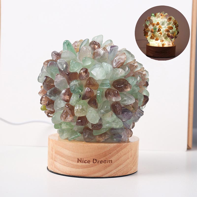 Olivenorma Christmas Crystal Stone Night Light Decoration