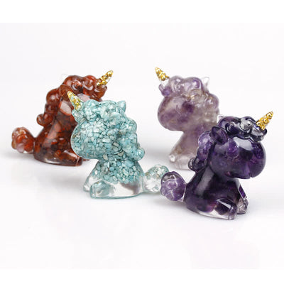 Olivenorma Crystal Unicorn Gemstone Decoration