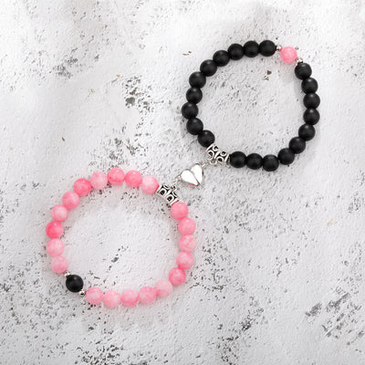 Olivenorma 2pcs Magnet Attract Couple Bracelet Set