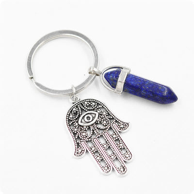 Olivenorma Inspiring Hamsa Hand Crystal Keychain - Lapis Lazuli - image 19
