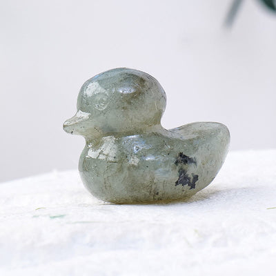 Olivenorma 1.2Inch Quartz Crystal Duck Carving Gemstone Decoration - Labradorite#2 - image 43