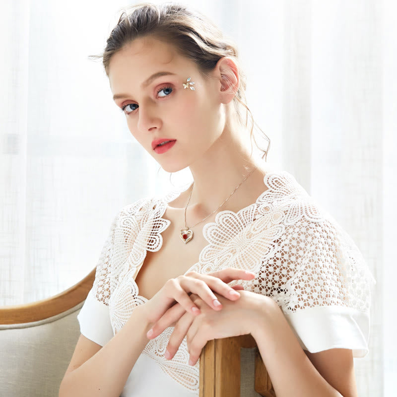 Olivenorma "I love you for always and forever" - Birtshtone Heart Necklace - image 2