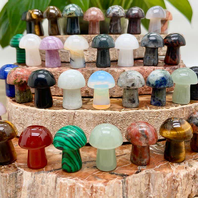 Olivenorma Natural Crystal Mini Mushroom Decoration  - image 44