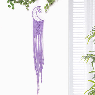 Olivenorma Crystal Tree of Life Braided Cotton Rope Dream Catcher