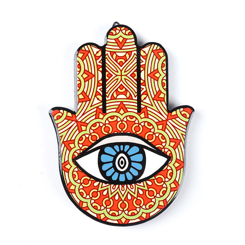 Olivenorma Hamsa Evil Eye Jewelry Tray Plate Coaster