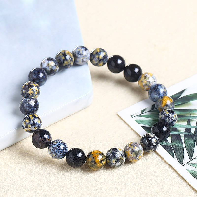 Olivenorma Natural Blue Ocean Jasper Stone Bracelet