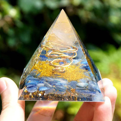 Olivenorma Kyanite Rose Quartz Orgone Pyramid