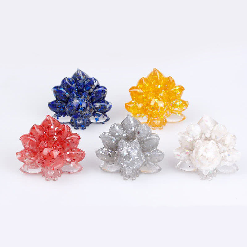 Olivenorma Natural Crystal Fox Gemstone Decoration