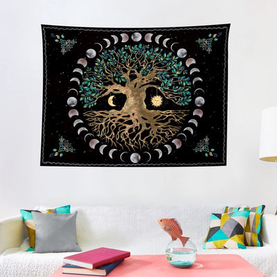 Olivenorma Moon Phase Tree of LifeTapestry