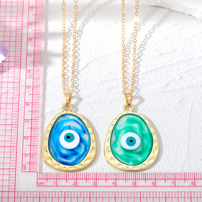 Olivenorma Multicolor Epoxy Evil Eye Necklace