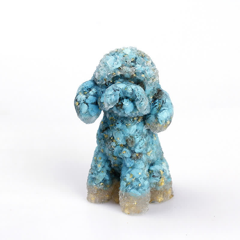 Olivenorma Natural Crystal Poodle Gemstone Decoration