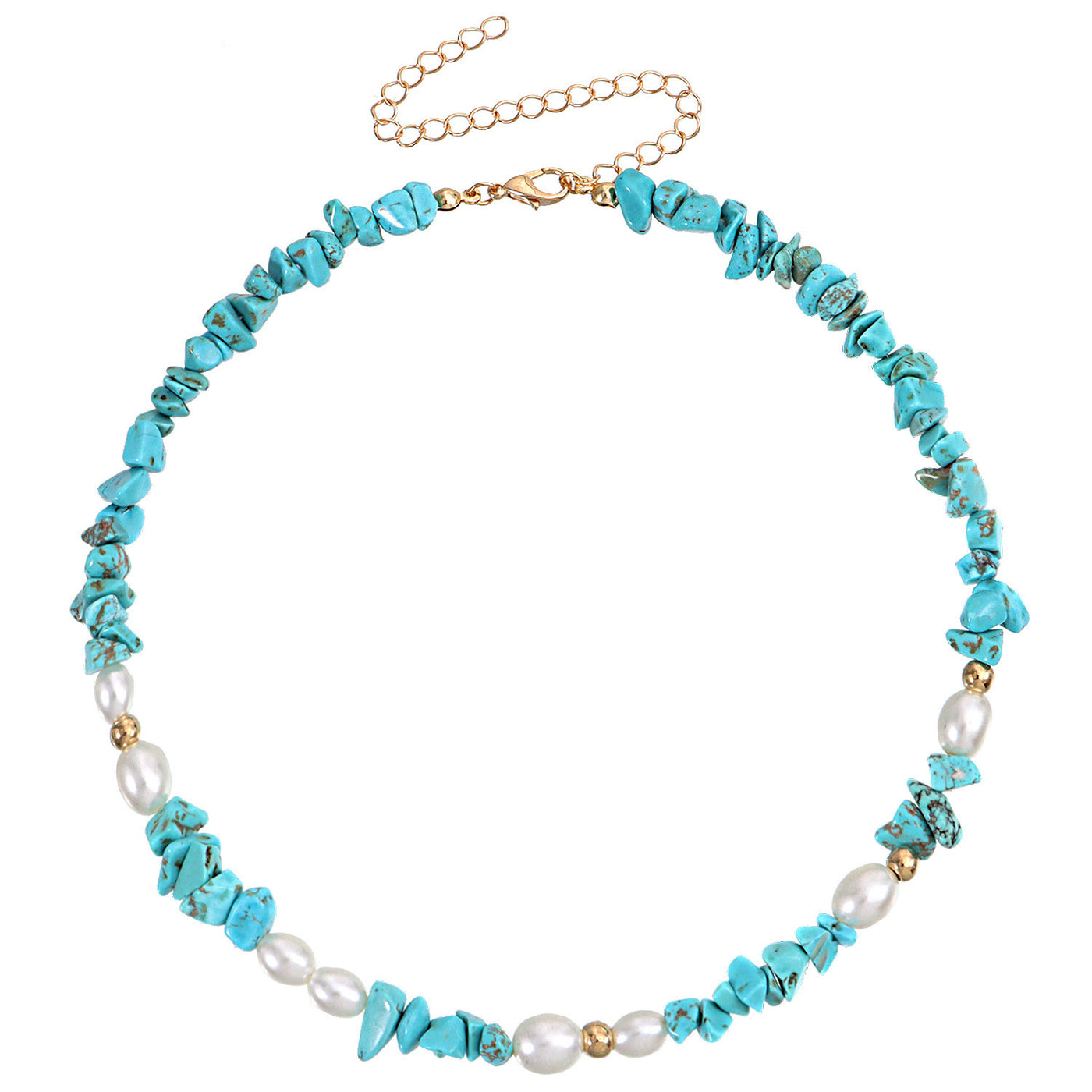 Olivenorma Bohemian Pearl Natural Irregular Stone Necklace - image 3