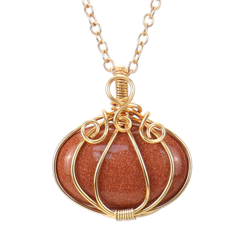 Olivenorma GUARDIAN PUMPKIN - Creative Pumpkin Crystal Necklace