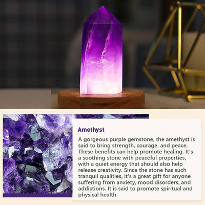 Olivenorma Natural Crystal Healing Crystal Lamp Decoration