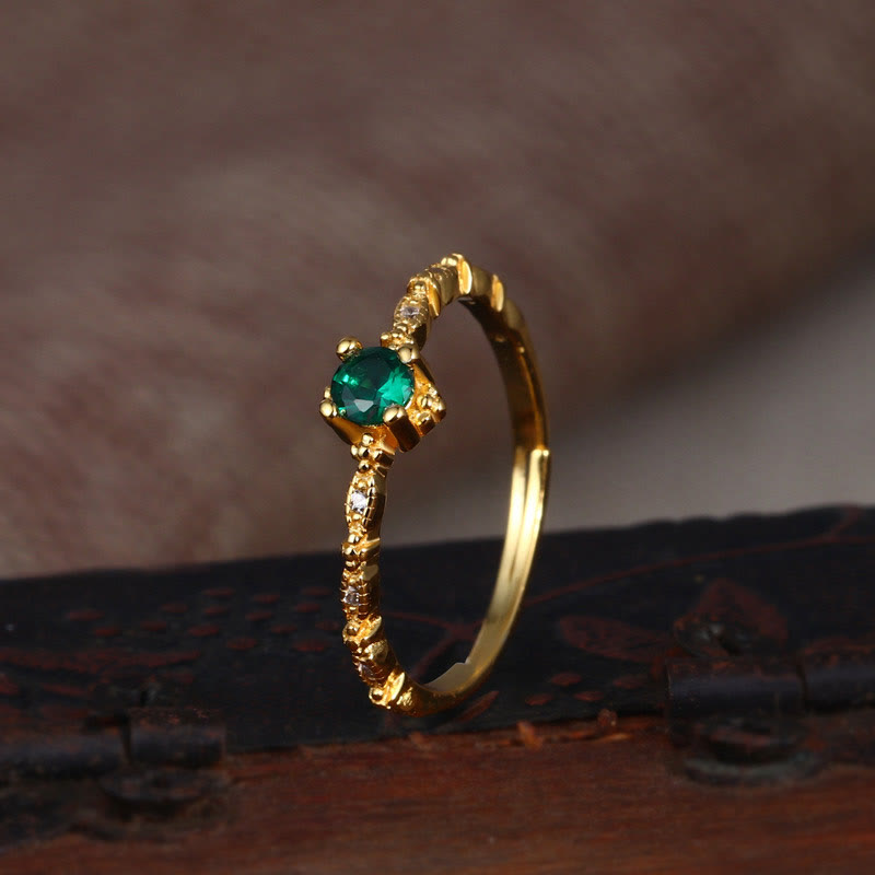 Olivenorma "Elegant Lover" - Emerald Exquisite Ring