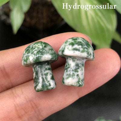 Olivenorma Natural Crystal Mini Mushroom Decoration  - Hydrogrossular - image 16