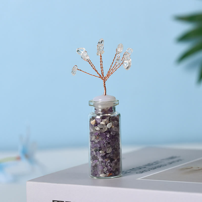 Olivenorma Natural Crystal Gravel Tree of Life Gemstone Decoration