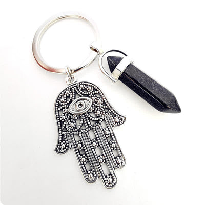 Olivenorma Inspiring Hamsa Hand Crystal Keychain