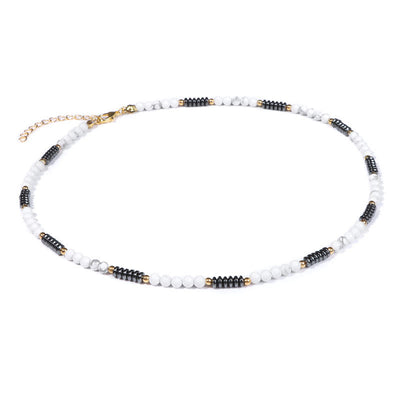 Olivenorma Gemstone & Hematite Necklace