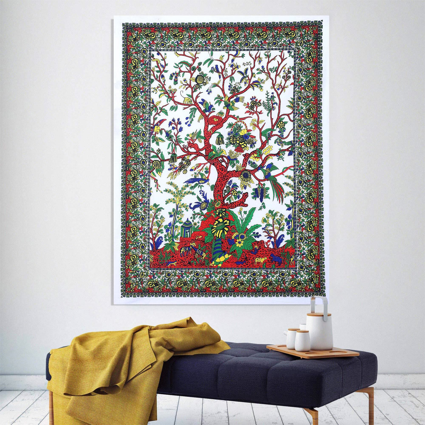 Olivenorma Green Tree Of Life Wall Hanging Psychedelic Tapestry