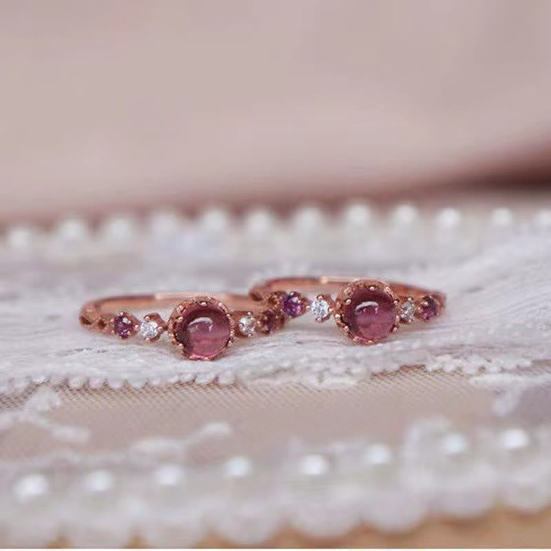 Olivenorma Garnet Engagement Wedding Ring  - image 6