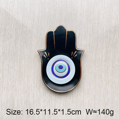 Olivenorma Hamsa Small Tray Evil Eye Jewelry Plate Coaster